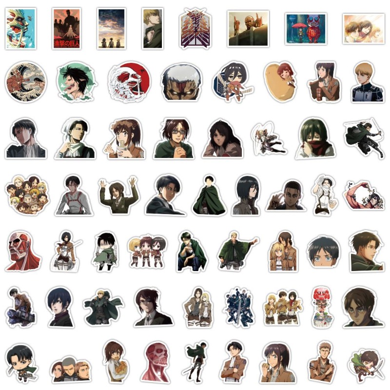 Anime Cosplay In Japan - 60Pcs Attack on Titan Anime Stickers