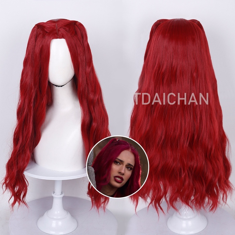 Curly Cosplay Wig Red princess - Anime Cosplay Blue Hair 评论和价格