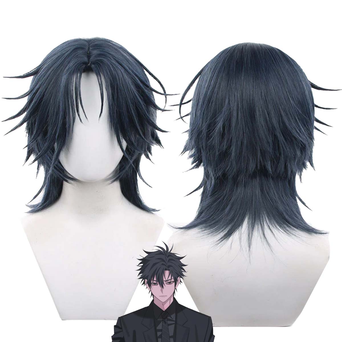 Men Anime Link Click Jae Lee C - Anime Cosplay Blue Hair 评论和价格
