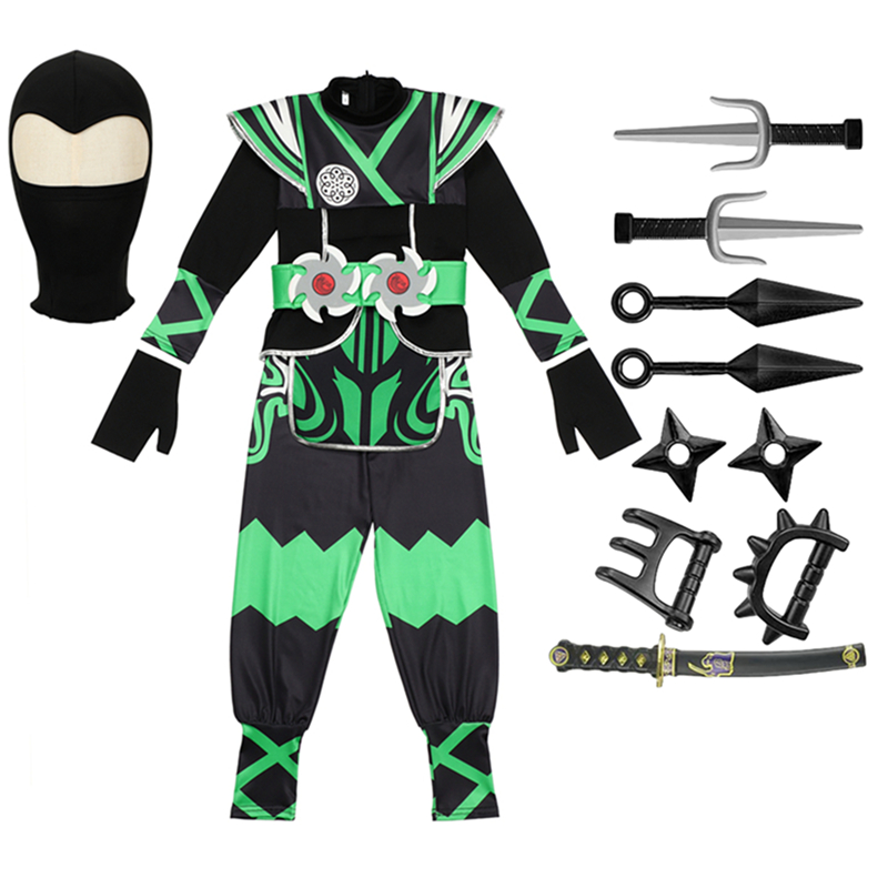 Japanese Ninja Costume Set for - Cosplay Anime Boy 评论和价格