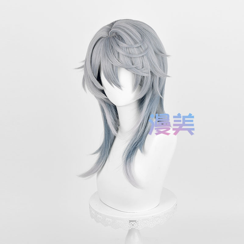 HSR Sunday Cosplay Wig 52cm Gr - Anime Cosplay Blue Hair 评论和价格
