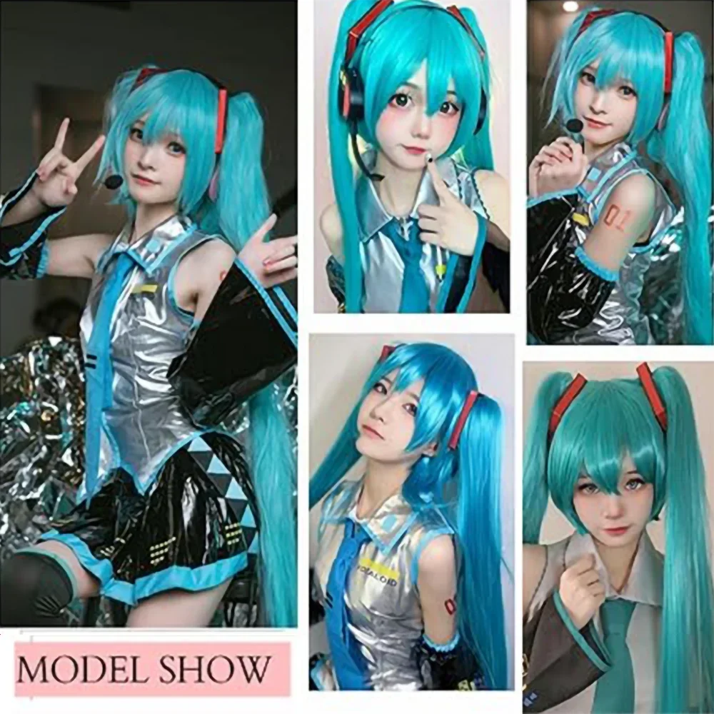 2026 Miku Cosplay Wig 105cm Lo - Anime Cosplay Blue Hair 评论和价格