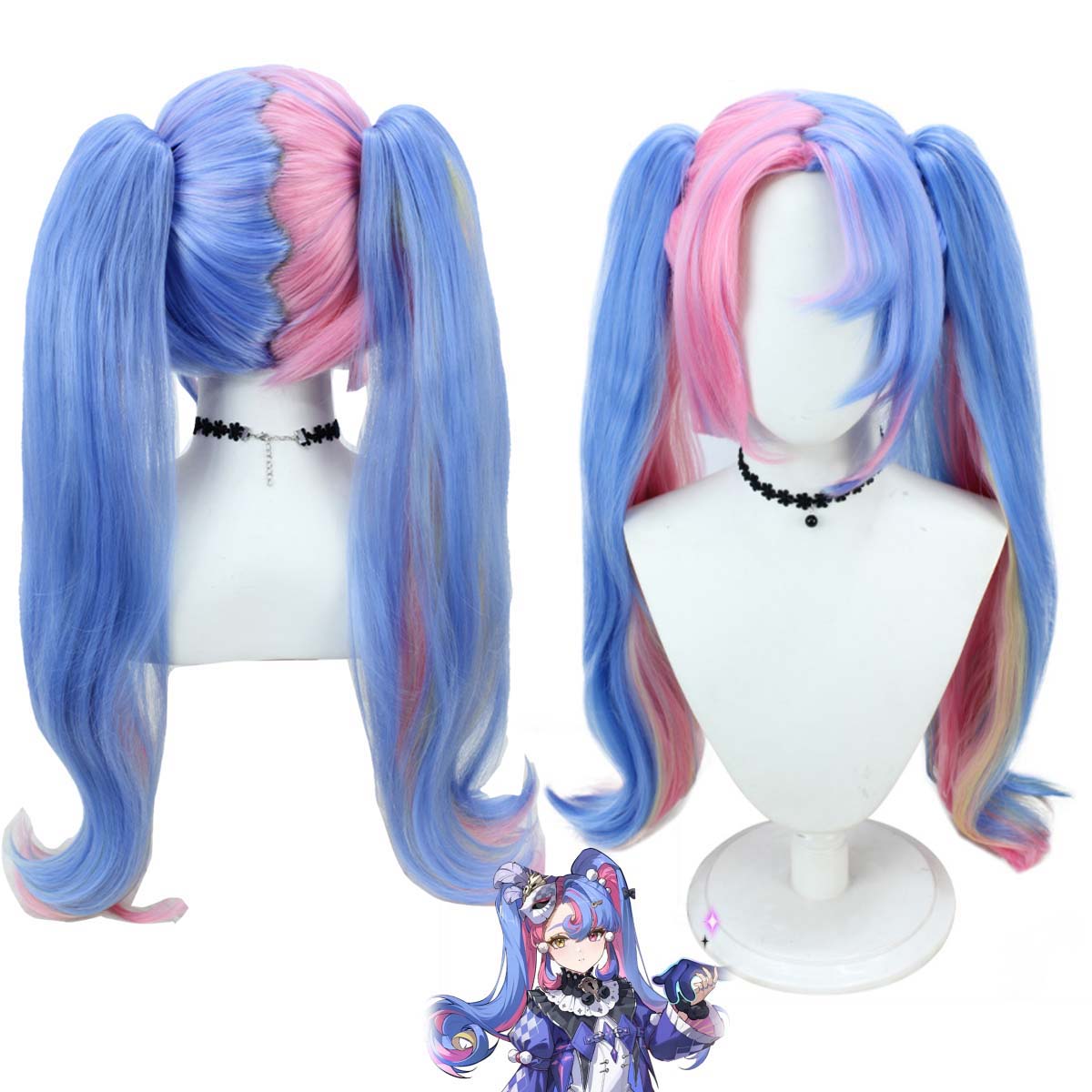 Game Wuthering Waves Roccia Co - Anime Cosplay Blue Hair 评论和价格