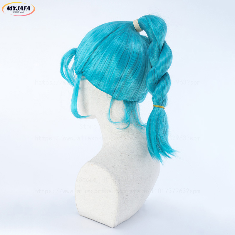 Bulma Cosplay Wig Buruma Wig B - Anime Cosplay Blue Hair 评论和价格