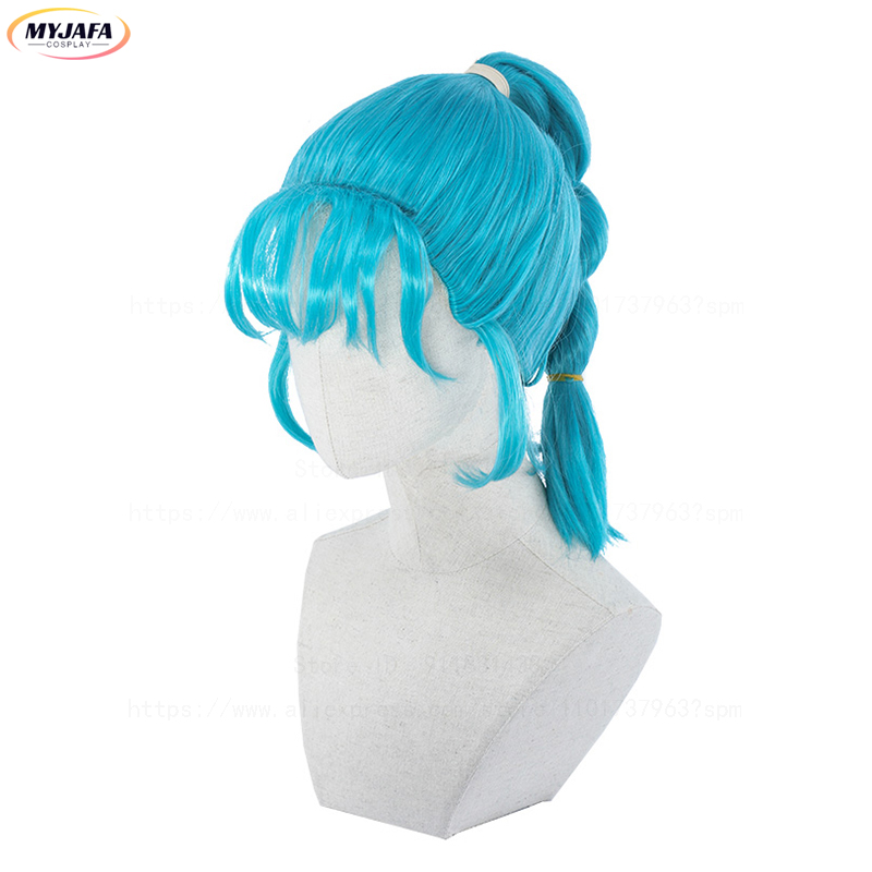 Bulma Cosplay Wig Buruma Wig B - Anime Cosplay Blue Hair 评论和价格