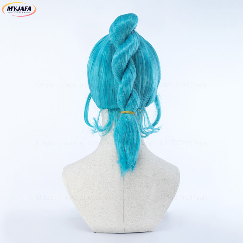 Bulma Cosplay Wig Buruma Wig B - Anime Cosplay Blue Hair 评论和价格
